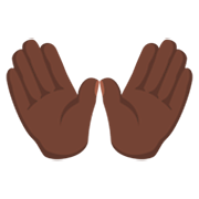 Émoji 👐🏿 Mains Ouvertes : Peau Foncée sur Messenger 1.0.
