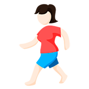 🚶🏻 Emoji Pessoa Andando: Pele Clara na Messenger 1.0.