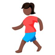 🚶🏿 Emoji Pessoa Andando: Pele Escura na Messenger 1.0.
