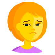 Emoji 🙍 Persona Corrucciata su Messenger 1.0.