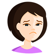 Emoji 🙍🏻 Persona Corrucciata: Carnagione Chiara su Messenger 1.0.