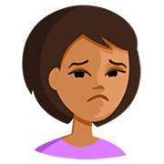 Emoji 🙍🏽 Persona Corrucciata: Carnagione Olivastra su Messenger 1.0.