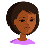Emoji 🙍🏾 Persona Corrucciata: Carnagione Abbastanza Scura su Messenger 1.0.