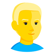 Emoji 👱 Persona Bionda su Messenger 1.0.