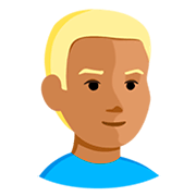 👱🏽 Emoji Pessoa: Pele Morena E Cabelo Louro na Messenger 1.0.