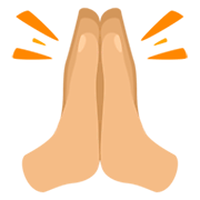 Émoji 🙏🏼 Mains En Prière : Peau Moyennement Claire sur Messenger 1.0.