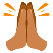 🙏🏽 Emoji Manos En Oración: Tono De Piel Medio en Messenger 1.0.