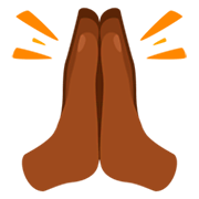 Émoji 🙏🏾 Mains En Prière : Peau Mate sur Messenger 1.0.