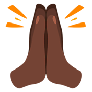 🙏🏿 Emoji Manos En Oración: Tono De Piel Oscuro en Messenger 1.0.