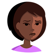 🙎🏿 Emoji schmollende Person: dunkle Hautfarbe Messenger 1.0.