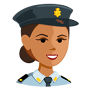 👮🏽 Emoji Polizist(in): mittlere Hautfarbe Messenger 1.0.