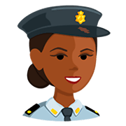 👮🏾 Emoji Policial: Pele Morena Escura na Messenger 1.0.