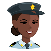 👮🏿 Emoji Agente De Policía: Tono De Piel Oscuro en Messenger 1.0.