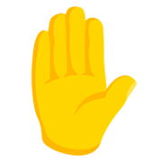 Emoji ✋ Mano Alzata su Messenger 1.0.
