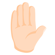 Emoji ✋🏻 Mano Alzata: Carnagione Chiara su Messenger 1.0.