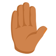 Emoji ✋🏽 Mano Alzata: Carnagione Olivastra su Messenger 1.0.