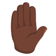 ✋🏿 Emoji Mão Levantada: Pele Escura na Messenger 1.0.
