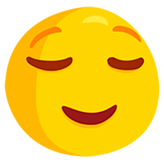 Emoji 😌 Faccina Sollevata su Messenger 1.0.
