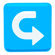 ↪️ Emoji Seta Curva Da Esquerda Para A Direita na Messenger 1.0.
