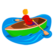Emoji 🚣 Persona In Barca A Remi su Messenger 1.0.