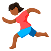 Emoji 🏃🏾 Persona Che Corre: Carnagione Abbastanza Scura su Messenger 1.0.