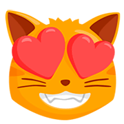 Émoji 😻 Chat Souriant Aux Yeux En Cœurs sur Messenger 1.0.