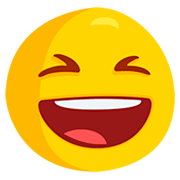 😆 Emoji Cara Sonriendo Con Los Ojos Cerrados en Messenger 1.0.