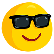 Emoji 😎 Faccina Con Sorriso E Occhiali Da Sole su Messenger 1.0.