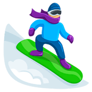 Émoji 🏂🏼 Snowboardeur : Peau Moyennement Claire sur Messenger 1.0.
