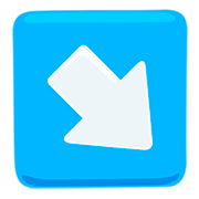Emoji ↘️ Freccia In Basso A Destra su Messenger 1.0.