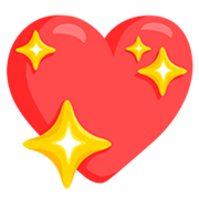 Émoji 💖 Cœur étincelant sur Messenger 1.0.