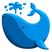 Emoji 🐳 Balena Che Spruzza Acqua su Messenger 1.0.