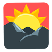 Emoji 🌄 Alba Sulle Montagne su Messenger 1.0.