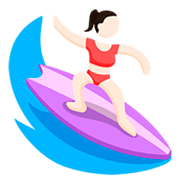 Émoji 🏄🏻 Personne Faisant Du Surf : Peau Claire sur Messenger 1.0.