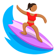 🏄🏽 Emoji Surfer(in): mittlere Hautfarbe Messenger 1.0.