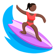 🏄🏿 Emoji Surfista: Pele Escura na Messenger 1.0.
