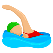 🏊🏼 Emoji Pessoa Nadando: Pele Morena Clara na Messenger 1.0.