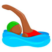 🏊🏾 Emoji Pessoa Nadando: Pele Morena Escura na Messenger 1.0.