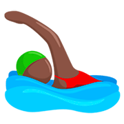 🏊🏿 Emoji Pessoa Nadando: Pele Escura na Messenger 1.0.