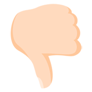 Emoji 👎🏻 Pollice Verso: Carnagione Chiara su Messenger 1.0.