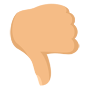 Emoji 👎🏼 Pollice Verso: Carnagione Abbastanza Chiara su Messenger 1.0.
