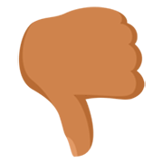 Emoji 👎🏽 Pollice Verso: Carnagione Olivastra su Messenger 1.0.