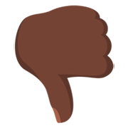 Emoji 👎🏿 Pollice Verso: Carnagione Scura su Messenger 1.0.