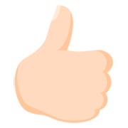 Emoji 👍🏻 Pollice In Su: Carnagione Chiara su Messenger 1.0.