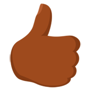 Emoji 👍🏾 Pollice In Su: Carnagione Abbastanza Scura su Messenger 1.0.