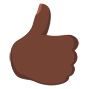 Emoji 👍🏿 Pollice In Su: Carnagione Scura su Messenger 1.0.
