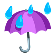 ☔ Emoji Paraguas Con Gotas De Lluvia en Messenger 1.0.