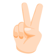✌🏻 Emoji Mão Em V De Vitória: Pele Clara na Messenger 1.0.