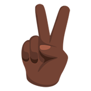 Emoji ✌🏿 Vittoria: Carnagione Scura su Messenger 1.0.