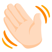 👋🏻 Emoji Mano Saludando: Tono De Piel Claro en Messenger 1.0.